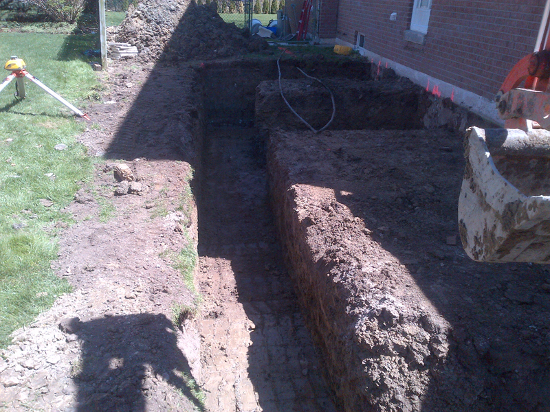 General trenching work on a residential property